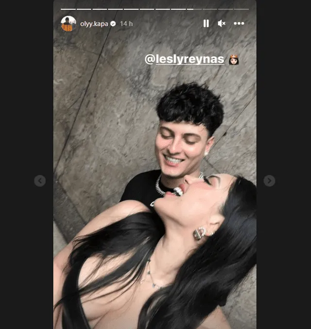 Lesly Reyna junto a su nueva pareja. Foto: Instagram    