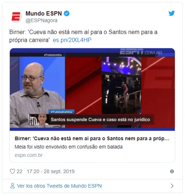 Christian Cueva es criticado por periodista de ESPN.