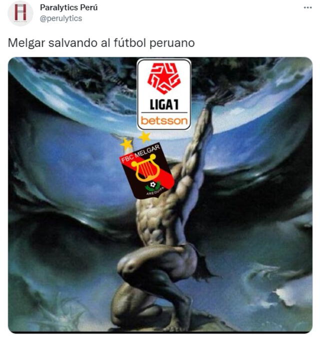 Memes Melgar Copa Sudamericana. Foto: captura de Twitter/Paralytics Perú