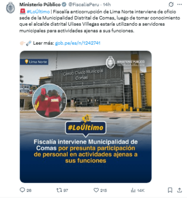  Comunicado de la Fiscalía   