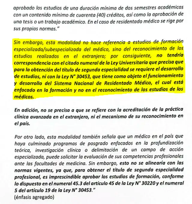 Ministerio de Salud recomienda observar autógrafa de ley que modifica Sistema Nacional de Residentado Médico Ministerio de Salud recomienda observar autógrafa de ley que modifica Sistema Nacional de Residentado Médico