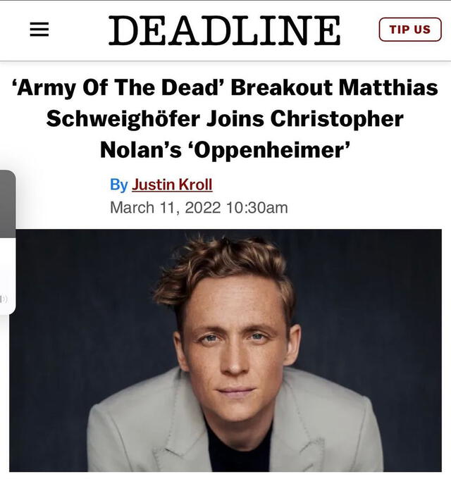 Matthias Schweighöfer, Oppenheimer, Christopher Nolan