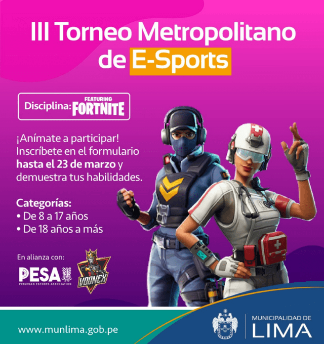 Banner del torneo. Foto: Facebook/Municipalidad de Lima