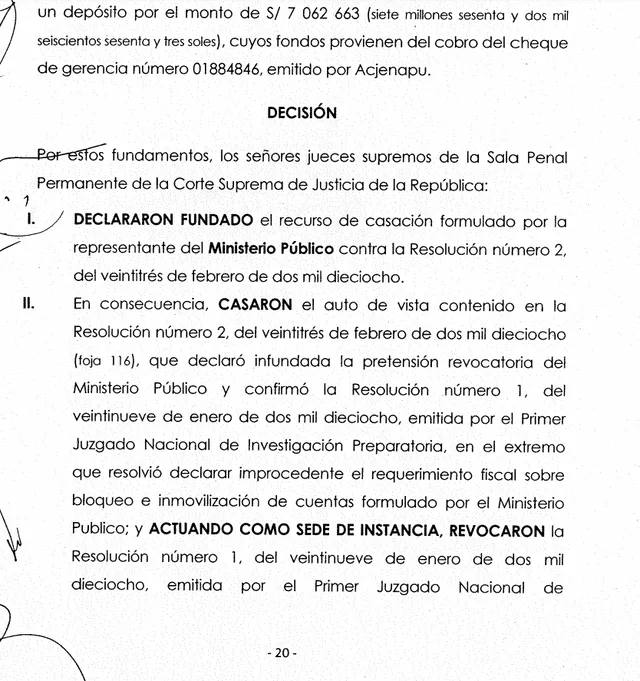 Poder Judicial aprobó bloqueo de cuentas de investigados en caso ONP | José Domingo Pérez