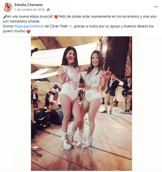 Estrella Chanamé ingresó a Lérida después de dejar Corazón Serrano. Foto: Facebook / Estrella Chanamé