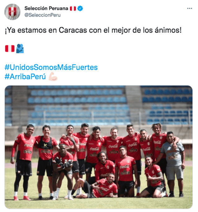 Perú se entrena en el Estadio Brigido Iriarte. Foto: captura Twitter Selección peruna