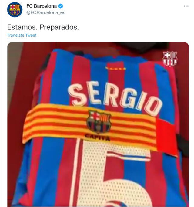 La página oficial del club ya piensa en el reemplazo de Lionel Messi. Foto: captura Twitter.