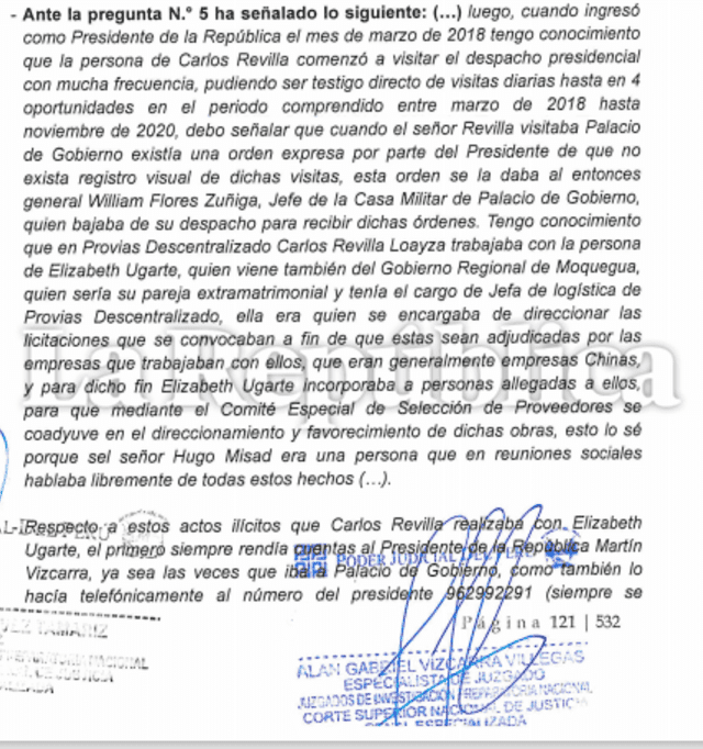  Documento del Ministerio Público. Foto: Fiscalía   