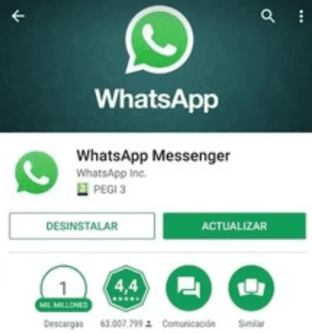 Opción 2: actualiza WhatsApp