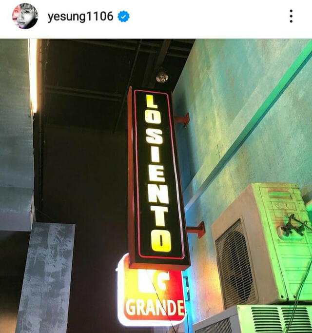 Publicación de Yesung sobre "Lo siento". Foto: Instagram