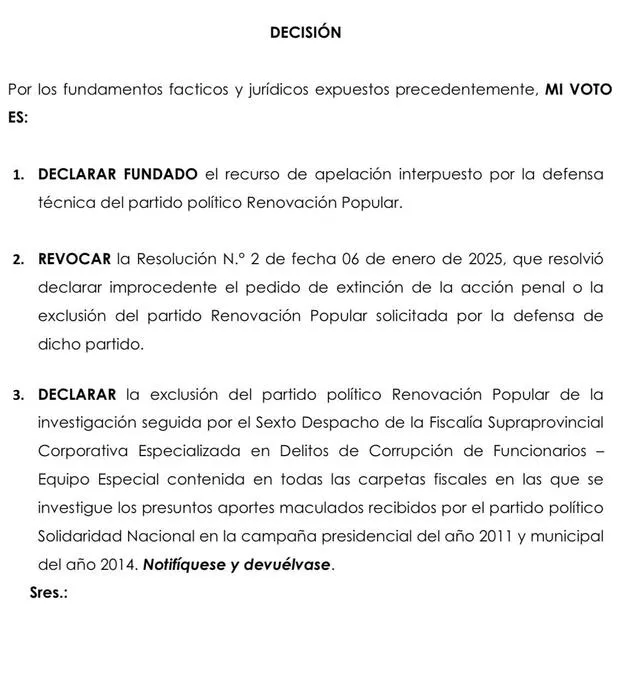 Decisión del Poder Judicial. Foto: La República Decisión del Poder Judicial. Foto: La República