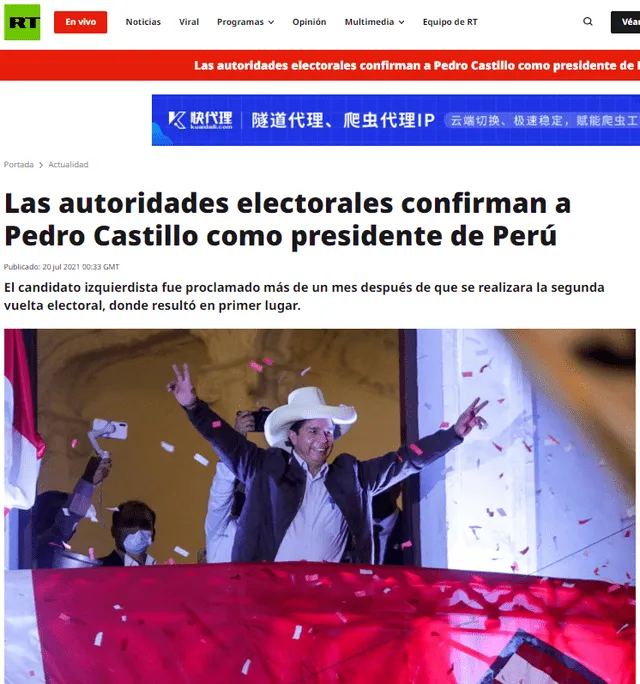 La permanencia en el poder de Castillo, que propone un "Estado socialista", es un tema sobre el que los analistas aún no trazan una línea definida. Foto: captura