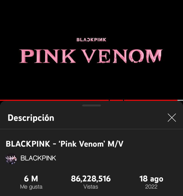 Vistas de "Pink Venom" a 24 horas  BLACKPINK