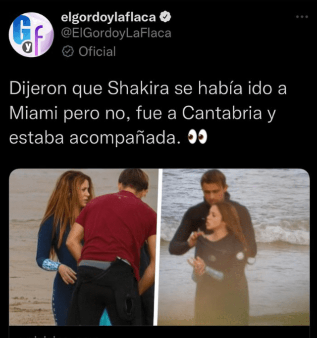 Shakira es captada en España junto a joven. Foto: Twitter