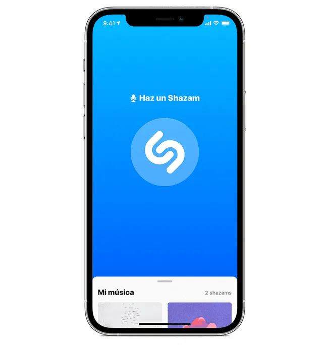 La aplicación de Shazam para dispositivos iOS. Foto: Apple