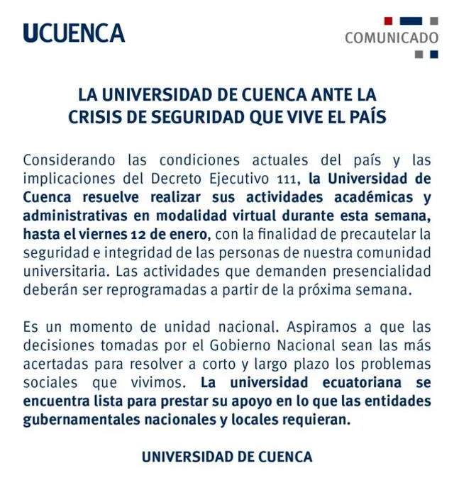 Foto: @udecuenca/X   