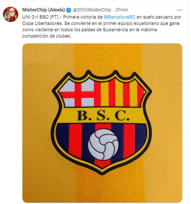 Mister Chip lanzo un dato tras firmarse la clasificación de Barcelona SC.