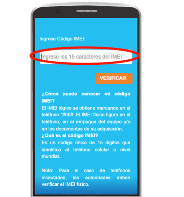 Checa tu IMEI