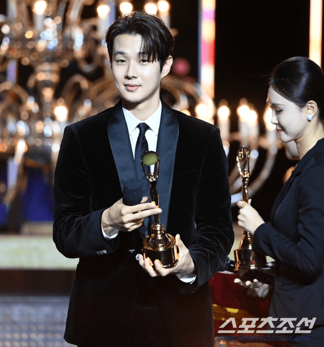  Choi Woo Sik en los Blue Dragon Series Awards 2024 Foto: Sports Chosun    