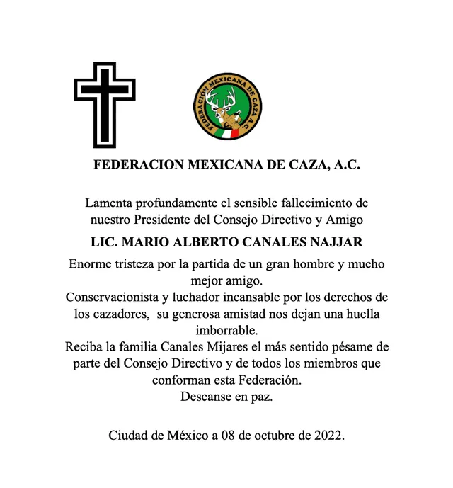 Foto: Facebook/ Federación Mexicana de Caza A.C.