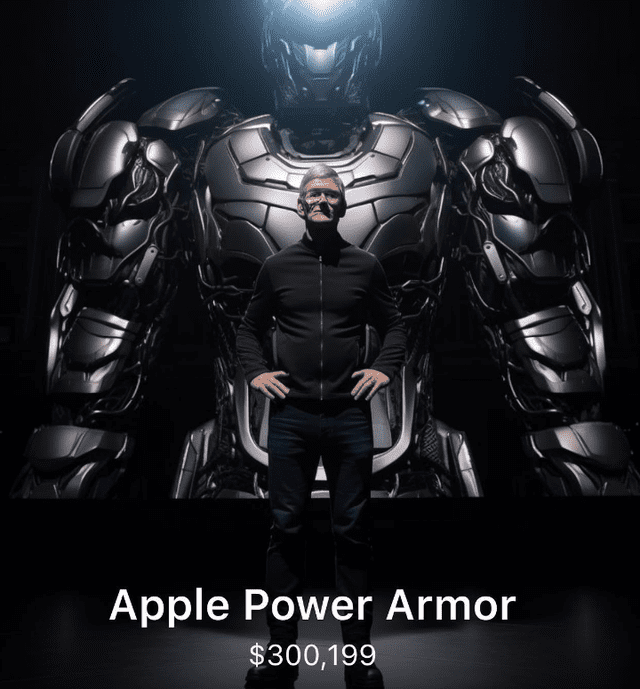  Apple Power Armor. Foto: captura de Instagram/imagesby.ai<br><br>    