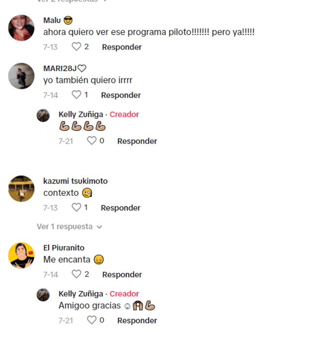 Seguidores del programa se sorprendieron al conocer a Kelly Zúñiga. Foto: TikTok   