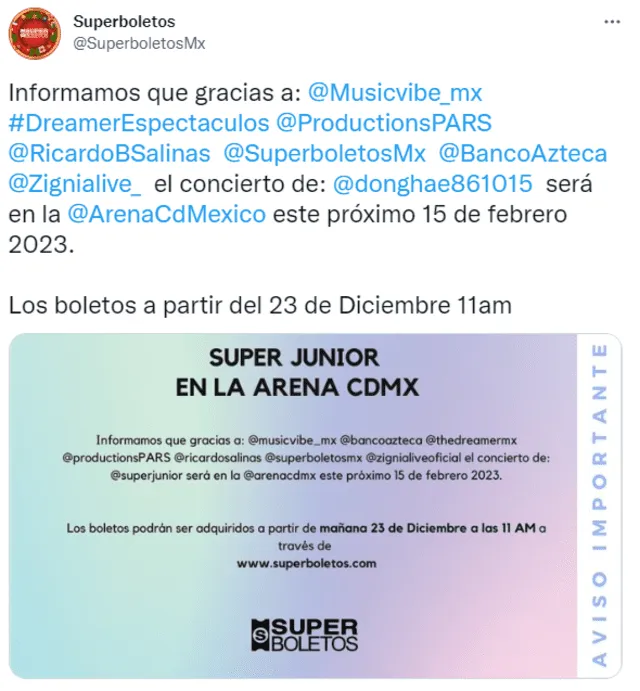 SUPER JUNIOR México 2023, Arena CDMX