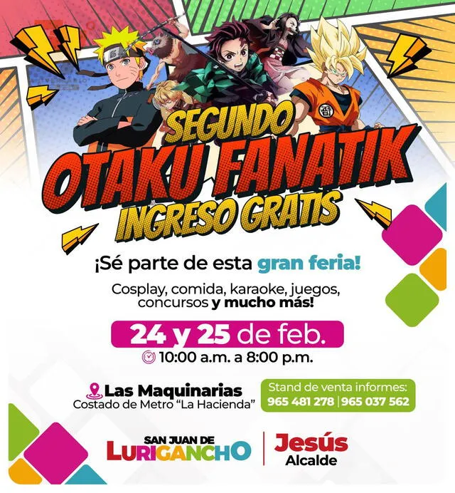 Feria contará con concurso de cosplay. Foto: Facebook/Municipalidad de San Juan de Lurigancho   