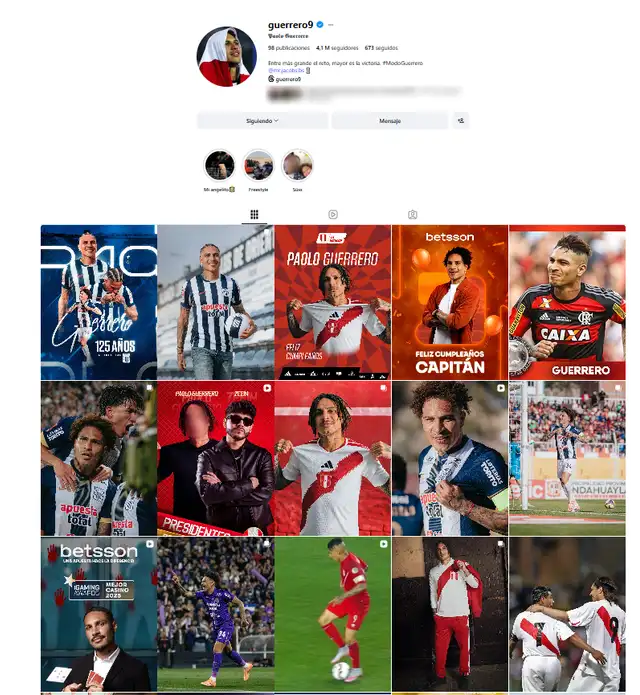 Instagram de Paolo Guerrero. Foto: Instagram   