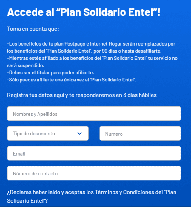 Plan Solidario Entel