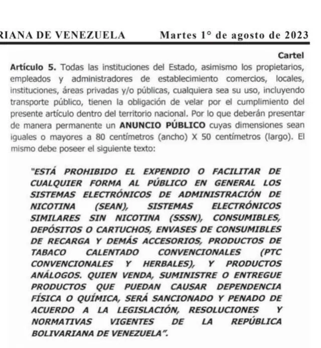  Resolución publicada en la Gaceta Oficial n.° 42682. Foto: Ministerio de Salud   