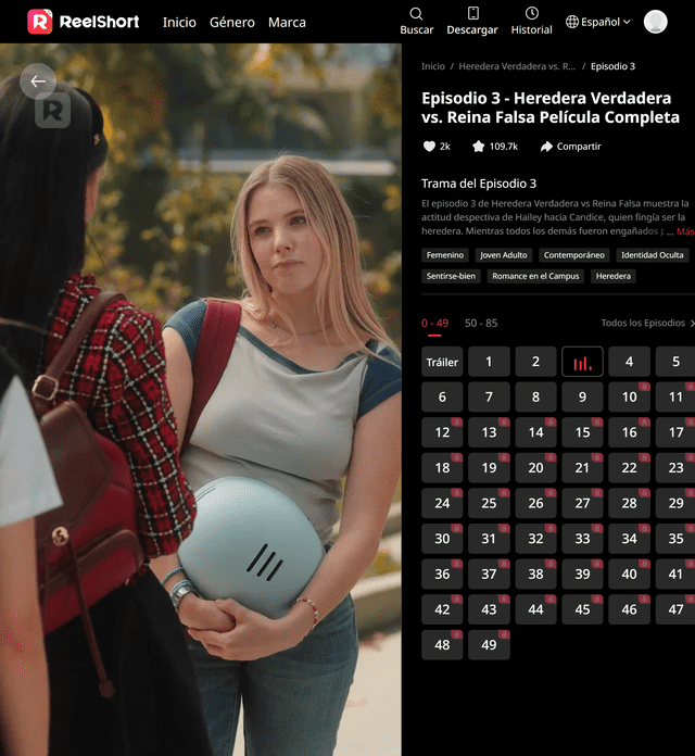 Capítulos de la serie viral. Foto: captura Capítulos de la serie viral. Foto: captura