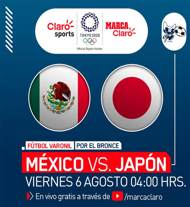 Claro Sports y Marca Claro transmitirán el México vs. Japón en toda Hispanoamérica. Foto: MarcaClaro/Twitter