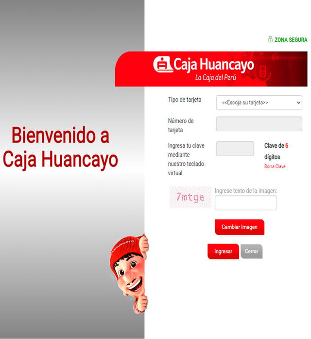 Plataforma Caja Virtual de Caja Huancayo. Foto: captura de cajahuancayo.com.pe