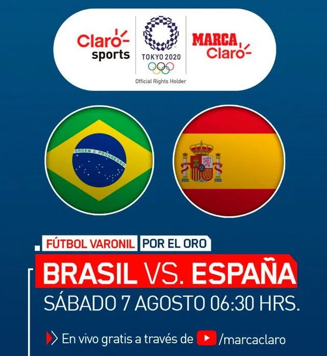 Claro Sports y Marca Claro transmitirán la final España vs. Brasil en toda Hispanoamérica. Foto: MarcaClaro/Twitter