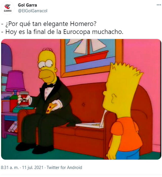 Mejores memes de la final de la Eurocopa 202. Foto: captura Twitter