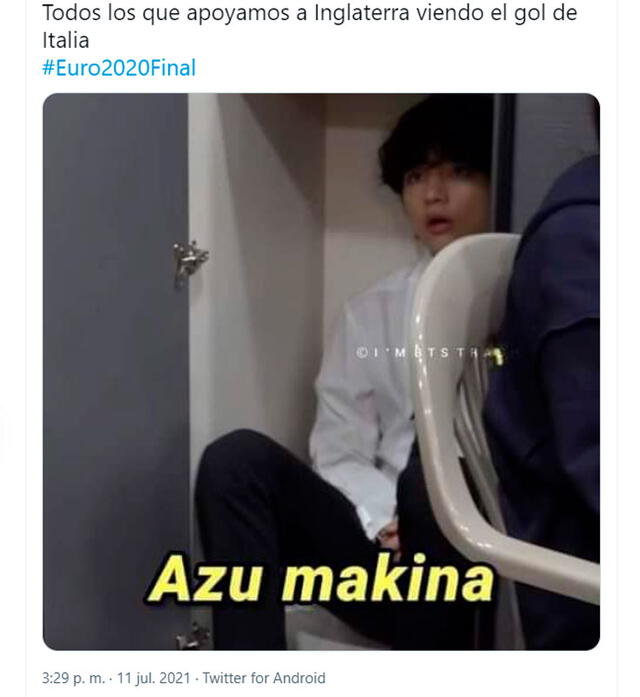 Mejores memes de la final de la Eurocopa 2021. Foto: captura Twitter