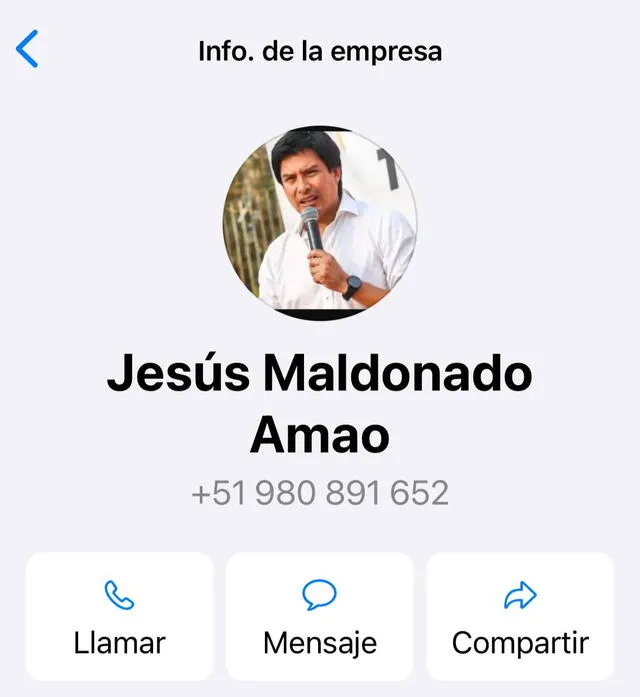 Número falso estaría suplantando la identidad del alcalde de San Juan de Lurigancho. Foto: Jesús Maldonado/Facebook   