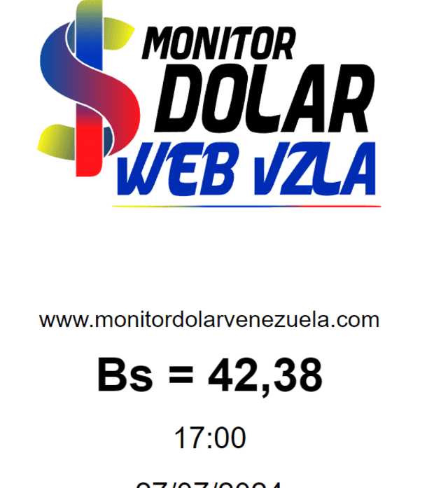 Monitor Dólar: tipo de cambio del dólar hoy, 27 de julio de 2024. Foto: monitordolarweb   