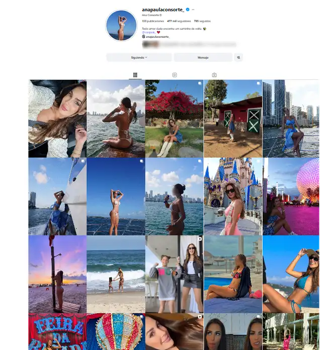 Instagram de Ana Paula Consorte. Foto: Instagram   