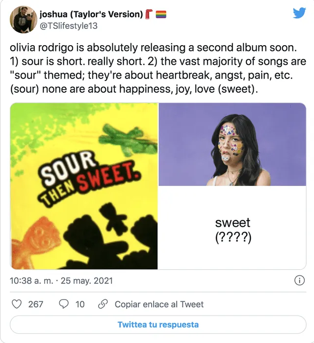 Los fans tienen hipótesis de cómo se llamará el segundo álbum de Olivia Rodrigo. Foto: Twitter/ captura.