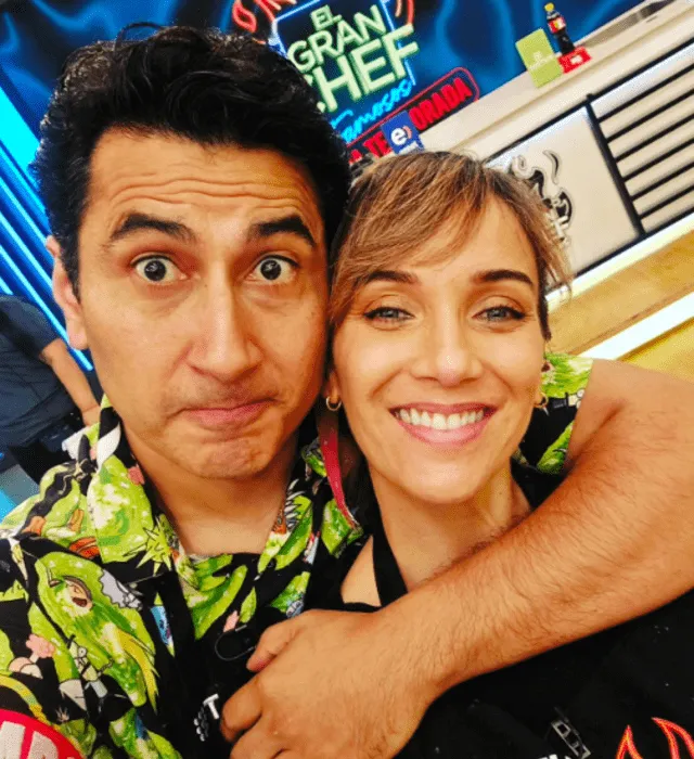  Milene Vásquez se deja ver muy unida a Armando Machuca en los diferentes episodios de 'El gran chef'. Foto: Instagram/Armando Machuca   