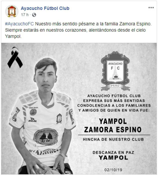 Liga 1 Movistar: hincha fiel del Ayacucho FC falleció producto del cáncer.