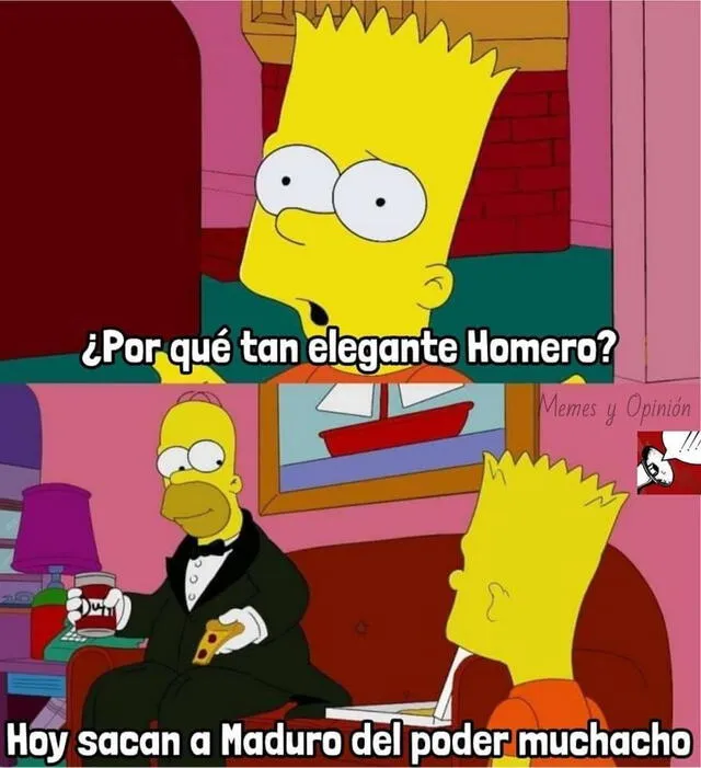 Meme inspirado en escena de Los Simpons. Foto: Facebook   