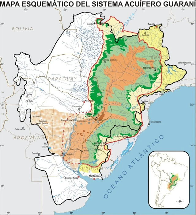 El Acuífero Guaraní lleva el nombre de la etnia guaraní, una de las poblaciones indígenas que habitan en la región que cubre el acuífero. Foto: ICAA   