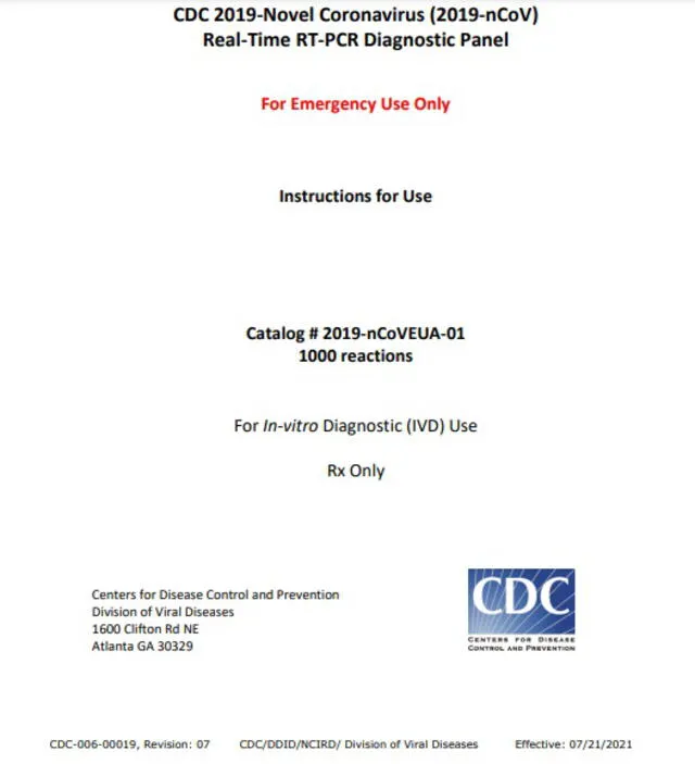 Documento de los CDC. Foto: captura del documento.
