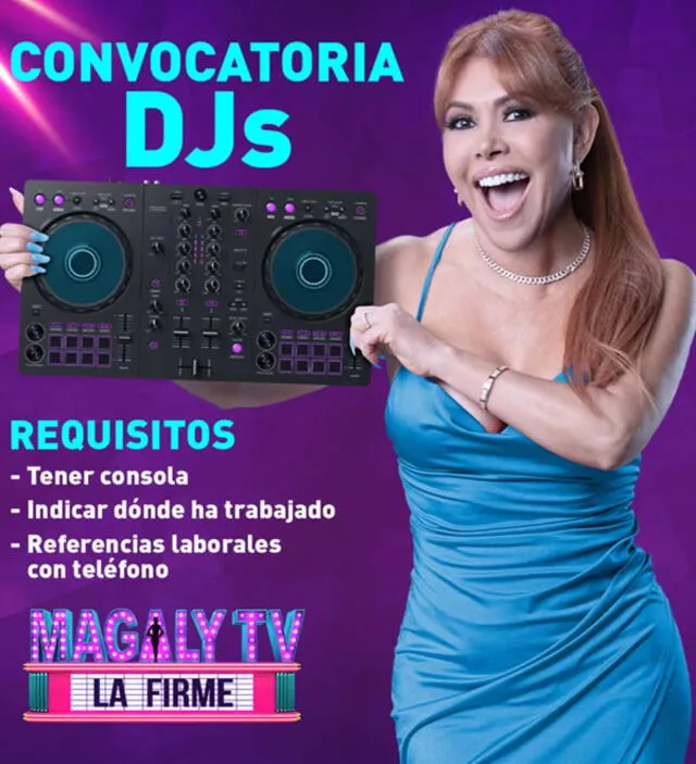 Magaly Medina compartió en sus redes que se encuentra en busca de nuevo DJ. Foto: ATV   