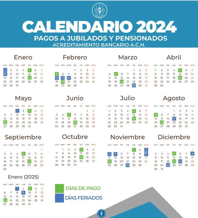 Calendario oficial de pago de pensiones y jubilados del CSS para abril 2024. Foto: CSS