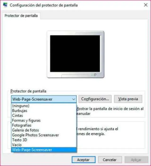  Son varios salvapantallas incluidos en Windows 11. Foto: ADSLZone 