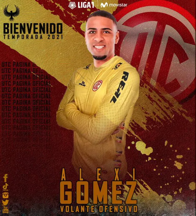 Alexi Gómez es nuevo jugador del Gavilán. Foto: Club UTC